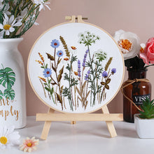 Load image into Gallery viewer, Mixed Flowers Field Embroidery DIY Kit 20cm
