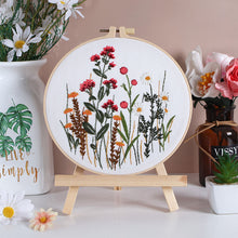 Load image into Gallery viewer, Mixed Flowers Field Embroidery DIY Kit 20cm
