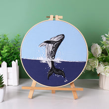 Load image into Gallery viewer, Marine realm Lake Nature Embroidery DIY Kit 20cm
