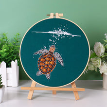 Load image into Gallery viewer, Marine realm Lake Nature Embroidery DIY Kit 20cm
