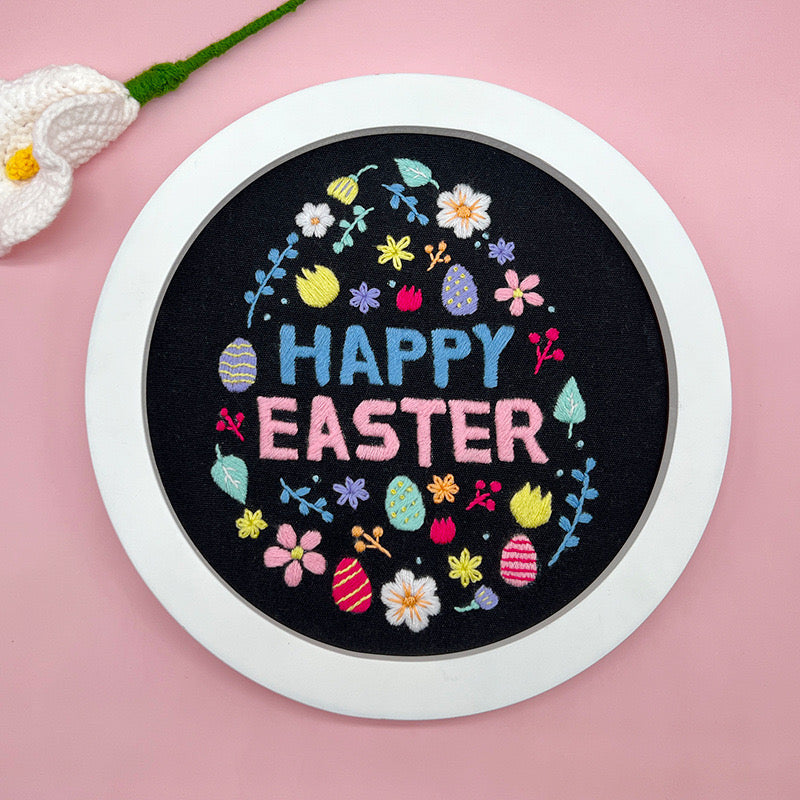 Happy Easter Themes Embroidery DIY Kit 20cm