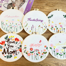 Load image into Gallery viewer, Mother‘s Day Themes Embroidery DIY Kit 20cm
