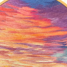 Charger l&#39;image dans la galerie, Original Thread Painting - Colorful Sunset Scenery - Embroidery size 8”
