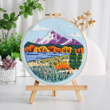 Load image into Gallery viewer, River Mountain scenery Landscape Hand Embroidery DIY Kit 20cm
