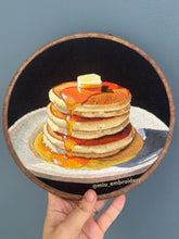 Cargar imagen en el visor de la galería, Original Thread Painting - Pancakes- Hoop size 8”
