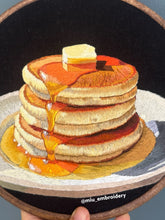 Cargar imagen en el visor de la galería, Original Thread Painting - Pancakes- Hoop size 8”
