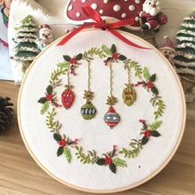 Load image into Gallery viewer, Merry Christmas Xmas Gift Hand Embroidery Kit 20cm
