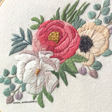 Load image into Gallery viewer, Peony Bouquet  PDF Embroidery Pattern  + Video Tutorial
