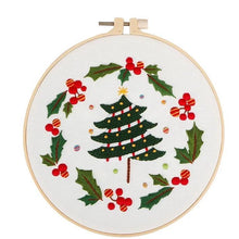 Load image into Gallery viewer, Merry Christmas  Hand Embroidery Kit 7”
