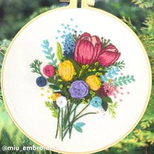Load image into Gallery viewer, Hand Embroidered Hoop 8” - Tulips Bouquet
