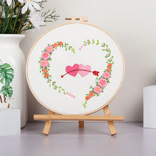 Load image into Gallery viewer, Love Heart Hand Embroidery DIY Kit 20cm
