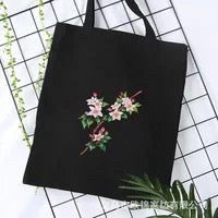 Load image into Gallery viewer, Vintage Floral Tote Canvas Bag Hand Embroidery Kit
