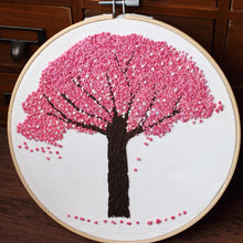 Load image into Gallery viewer, French Knot Trees Hand Embroidery DIY Kit 20cm
