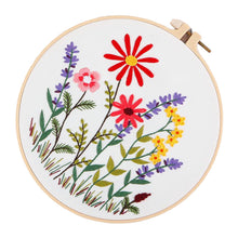 Charger l&#39;image dans la galerie, Beginners Wild Flowers Hand Embroidery DIY Kit 20cm
