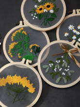Load image into Gallery viewer, Dandelions on Organza DIY Hand Embroidery Kit 15cm
