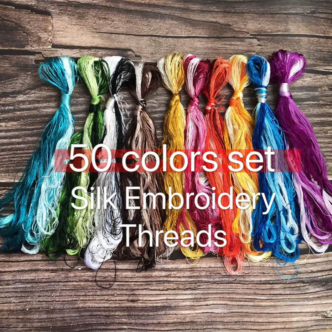 Lot 50 Colors Chinese Silk Thread, Su embroidery