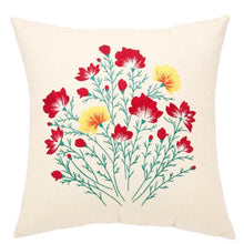 Charger l&#39;image dans la galerie, Flower Bouquet Linen Cushion Cover DIY Embroidery Kit
