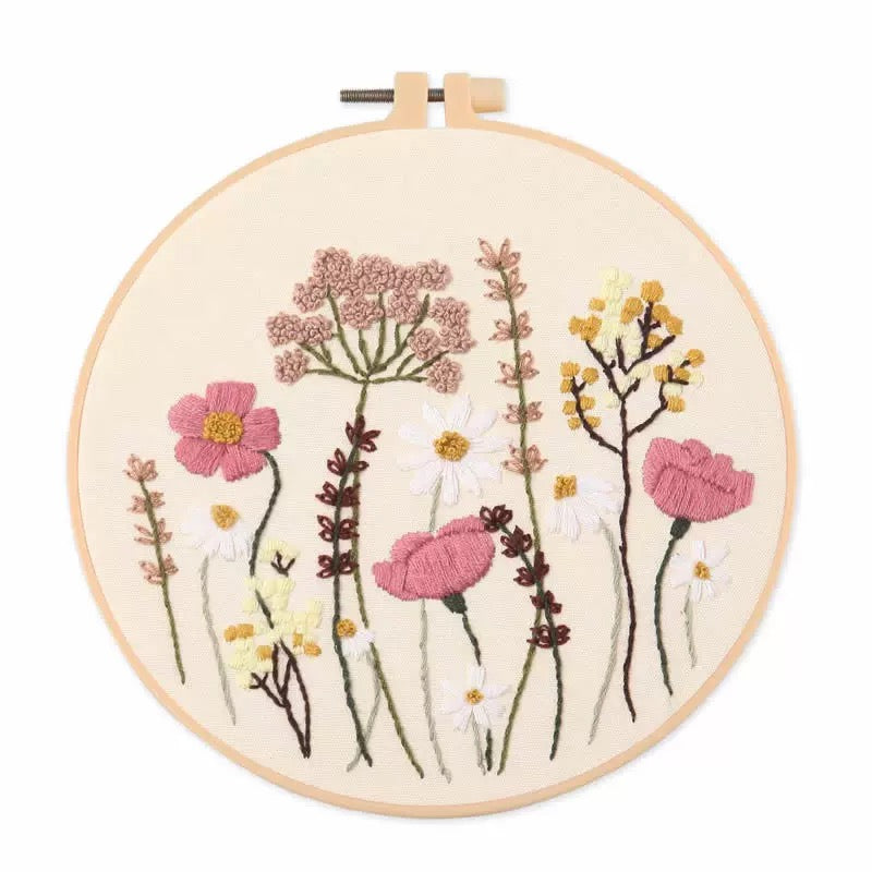 Wildflower Kit, Hand Embroidery Kit, DIY Embroidery, Flower
