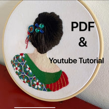 Load image into Gallery viewer, Embroidery Pattern, Memories of Kimono, PDF Instant Download + Video Tutorial
