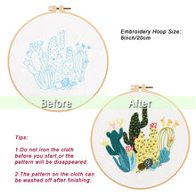 Charger l&#39;image dans la galerie, Beginners Green Plants Hand Embroidery Kit 20cm
