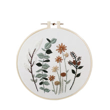 Load image into Gallery viewer, Botanical Wild Flowers Hand Embroidery Kit 20cm
