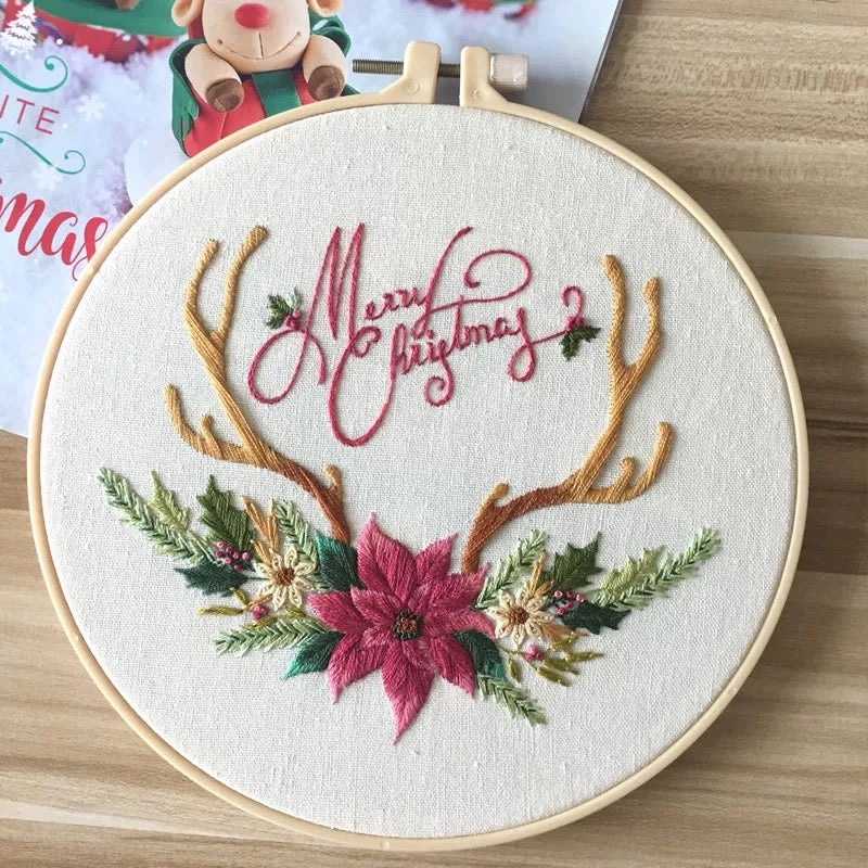 Christmas Decor Hand Embroidery Kit 20cm