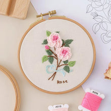 Load image into Gallery viewer, Embroidery Pattern, Brazilian Rose, PDF Instant Download + Video Tutorial
