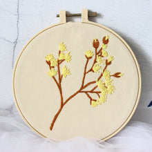 Load image into Gallery viewer, Beginners 3D Flowers Hand Embroidery DIY Kit 15cm
