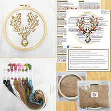Load image into Gallery viewer, Christmas Wreath DIY Hand Embroidery Kit 20cm
