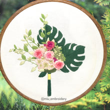 Load image into Gallery viewer, Hand Embroidered Hoop 8” - Tropical Bouquet
