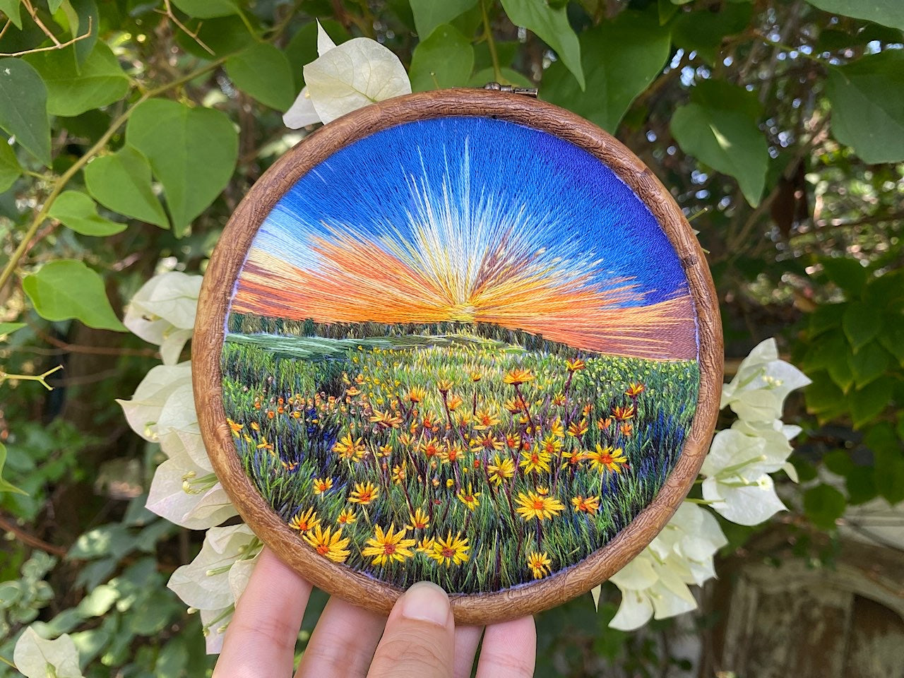 6-inch custom commission - good hand embroidered art