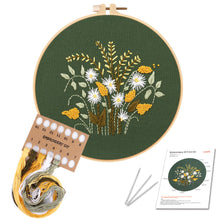 Load image into Gallery viewer, Cranes &amp; Flowers Hand Embroidery DIY Kit 20cm
