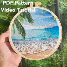 Load image into Gallery viewer, The Beach by Miu Embroidery PDF pattern
