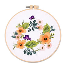 Load image into Gallery viewer, Garden Flowers  DIY Hand Embroidery Kit 20cm
