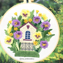 Charger l&#39;image dans la galerie, Hand Embroidered Hoop 8” - Fairy’s House
