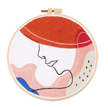 Cargar imagen en el visor de la galería, Kit de bordado a mano de mujer abstracta moderna DIY 20cm
