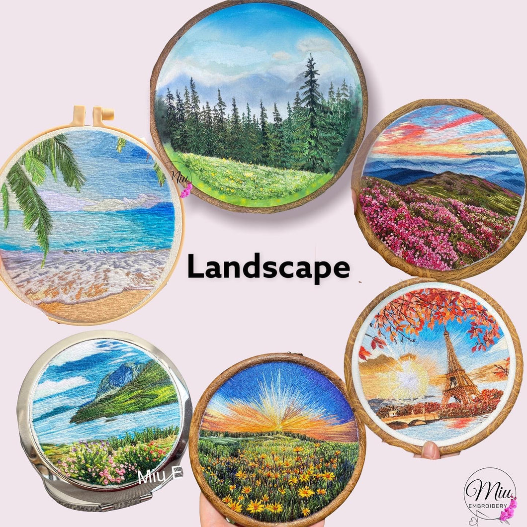 Detailed Landscape Commission - Custom Made Hand Embroidery Gift (Start from $150)