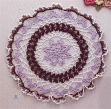 Load image into Gallery viewer, 2 Multicolored Flower Lace Crochet Doily Pattern Instant Download English Tutorial Instruction
