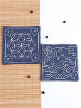 Load image into Gallery viewer, 4 Pcs Set Coaster Beginners DIY Embroidery Kit with Hoop
